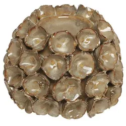 Chic Antique Kerzenständer für Stab und Teelichtkerzen, 8x11 cm, mokka