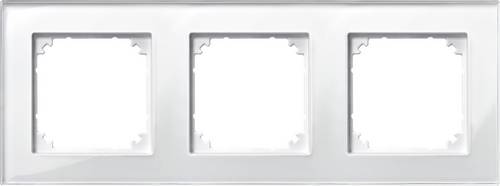 Merten 3fach Rahmen Abdeckung System M, M-Plan Weiß 489319 1St.