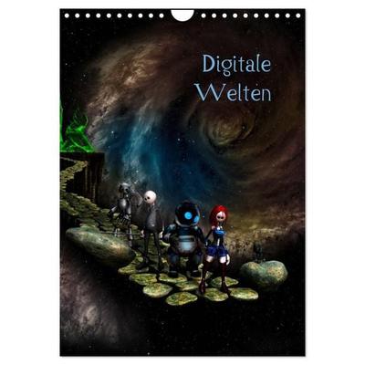 Digitale Welten (Wandkalender 2027 DIN A4 hoch), CALVENDO Monatskalender