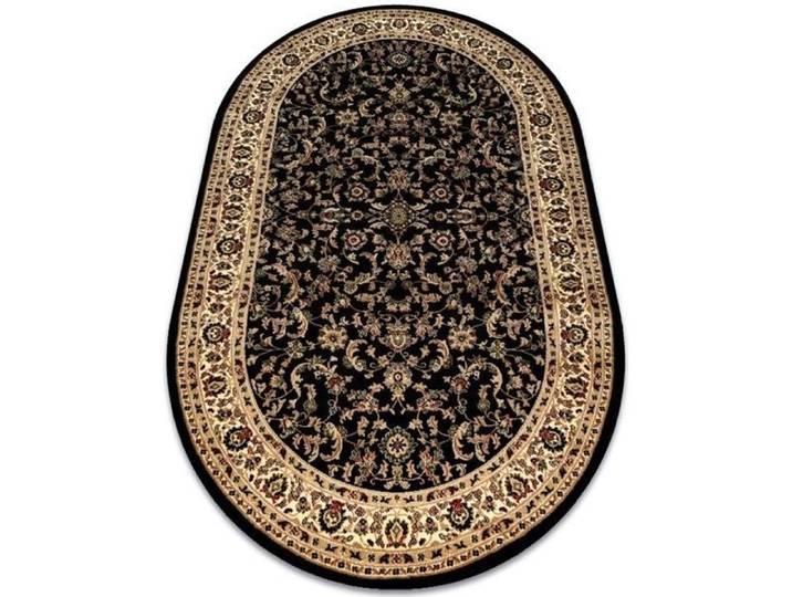 Tapis ovale ROYAL ADR noir - 100x180 cm - 100% polypropylène - Moderne