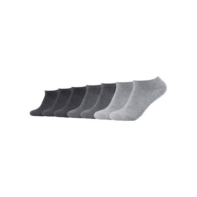 Sneakersocken CAMANO "ca-soft", Herren, Gr. 35-38, grau (grautöne, meliert), Baumwollmischung, meliert, normal, Socken Sneakersocken, mit weichem Komfortbund ohne drückende Nähte