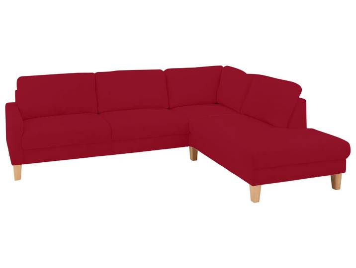 Ecksofa Cagliari Basic Candy / Farbe: Cherry / Material: Leder Basic