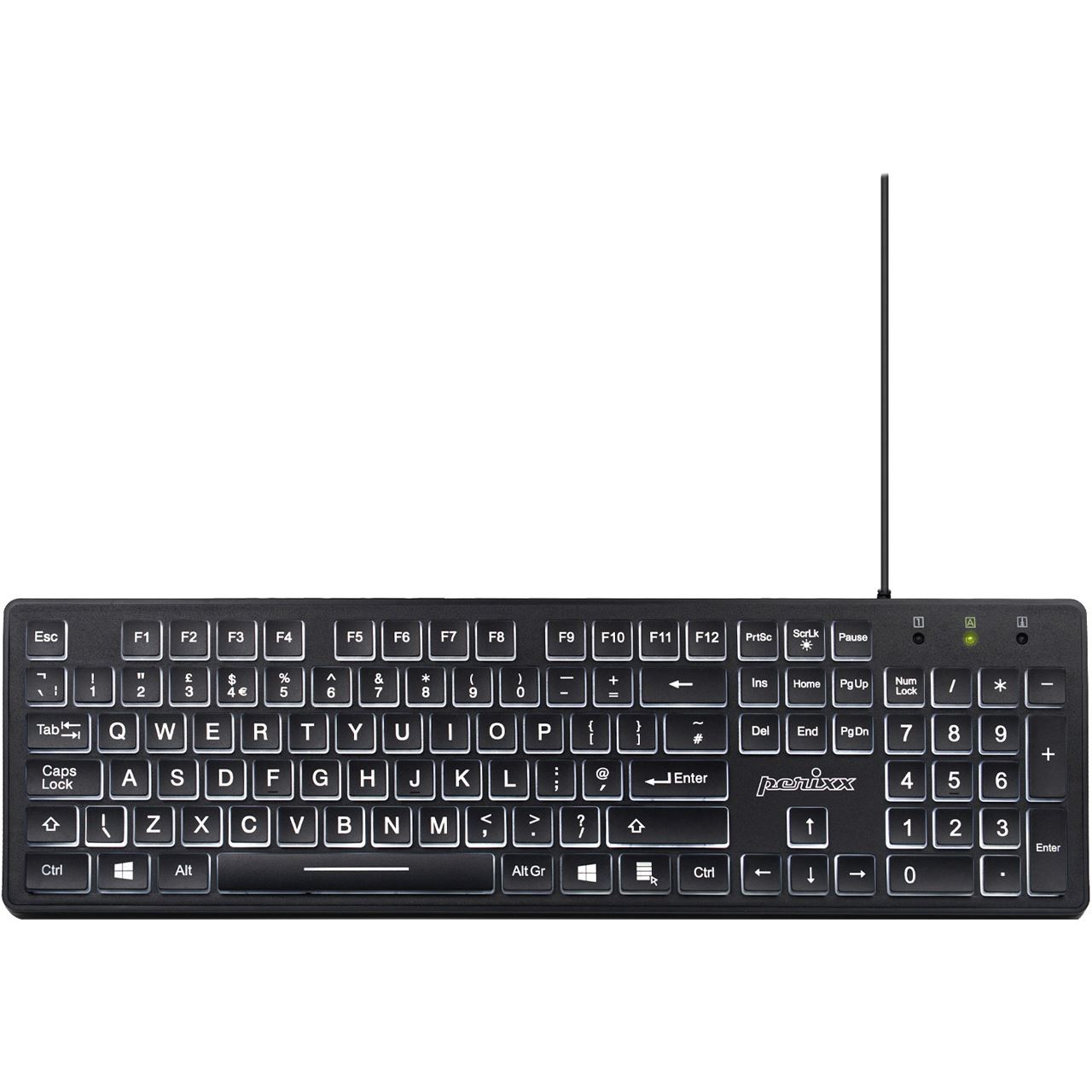 Perixx Periboard-317 USB Deutsch schwarz (kabelgebunden)