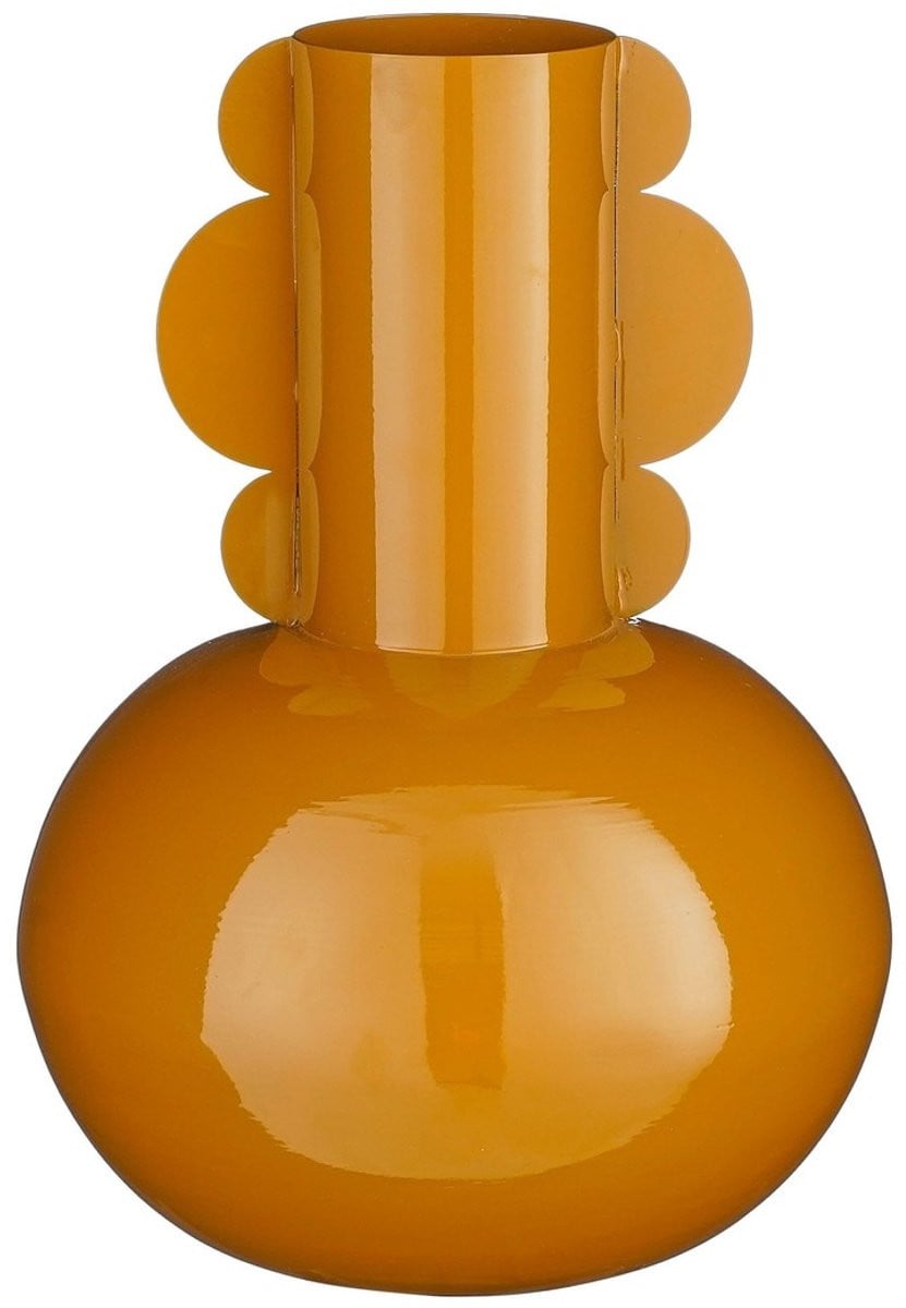 Mica Decorations Boyd Vaas - Bruin - Metaal - H: 36 cm, Ø: 25 cm