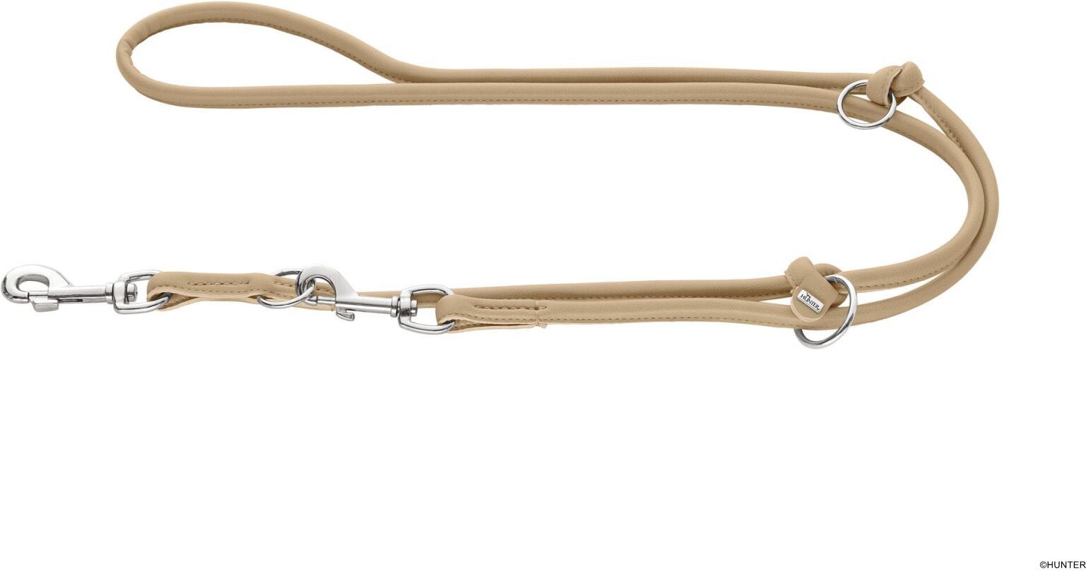 DOG SPORT HUNTER Verstellbare Führleine Round Amalfi 10/200, beige