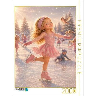 CALVENDO Puzzle Winterzauber auf Kufen | 2000 Teile Lege-Größe 90x67cm Foto-Puzzle für glückliche Stunden