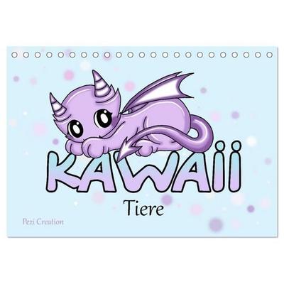 niedliche Kawaii Tiere (Tischkalender 2027 DIN A5 quer), CALVENDO Monatskalender