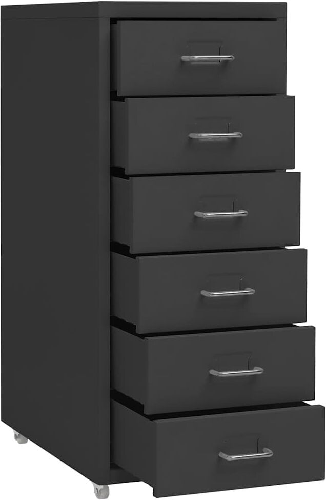 vidaXL Classeur mobile Anthracite 28x41x69 cm Métal