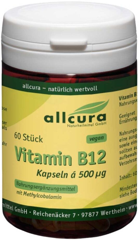 allcura Vitamin B12 A 500 Μg Methylcobalamin Kapseln