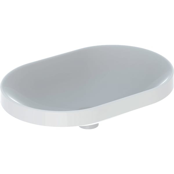 Geberit VariForm Einbauwaschtisch, elliptisch 60x40cm, ohne Hahnloch, ohne Überlauf, 500731012 500731012
