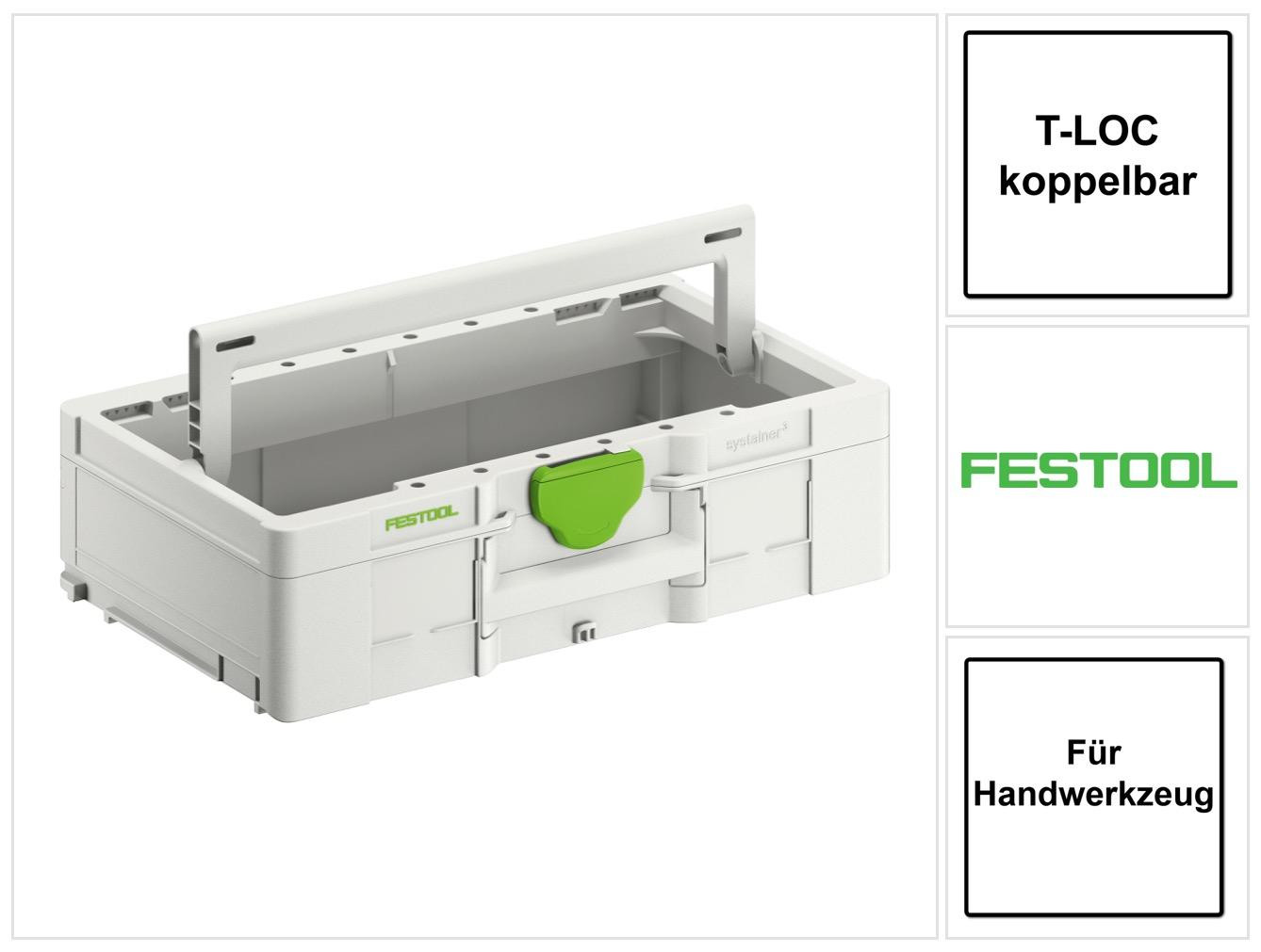 Festool Systainer ToolBox SYS3 TB L 137 T-LOC koppelbare gereedschapskist