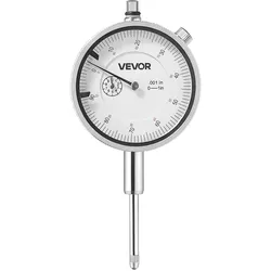 VEVOR Messuhr Imperial, 0,001 Zoll/0,03 mm Genauigkeit, 0–1 Zoll/0–25,4 mm Messbereich, gut lesbares großes Zifferblatt, professionell für Innendurchmessermessung, Rundlauferkennung, Ebenheitsprüfung