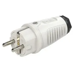 PCE 0511-gs Taurus2 Gummi-Stecker nat IP54 (hellgrau/schwarz) 0511gs