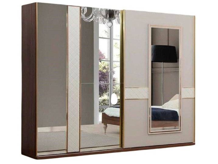 Xlmoebel Kleiderschrank Eleganter Holzschrank im klassischen Design für stilvolle Aufbewahrung (Kleiderschrank) Hergestellt in Europa