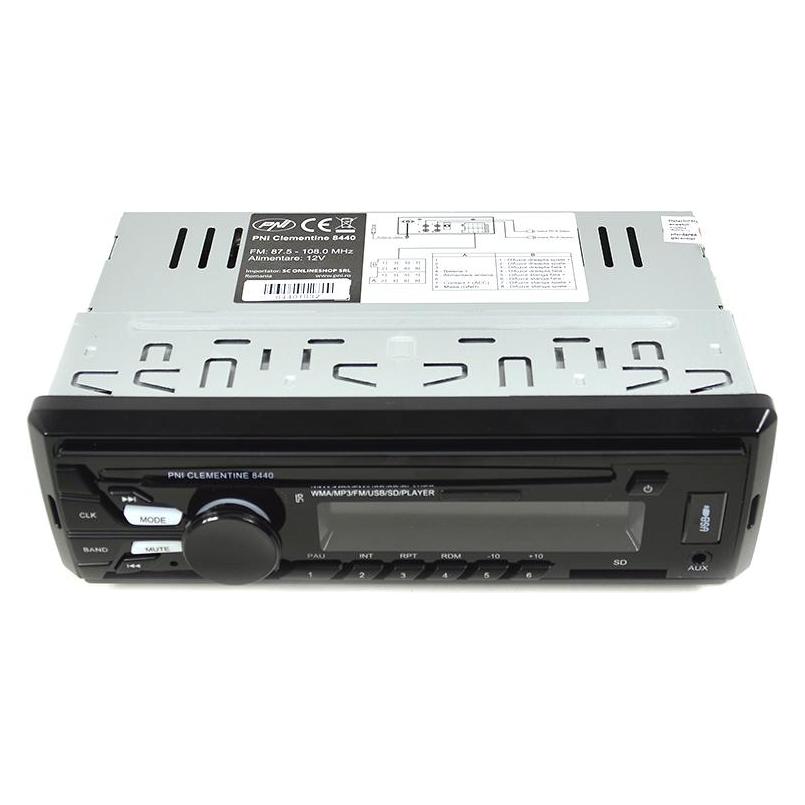 PNI Auto-MP3-Player-Radio Clementine 8440, 4x45 W, 12 V, 1 DIN, mit SD, USB, AUX, RCA (43698842)