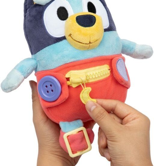 Bluey - Plush Dress ; Play Baby Bluey - Interactive Dress-up Toy for Kids - 10-inch Soft Plush Companion - Blue