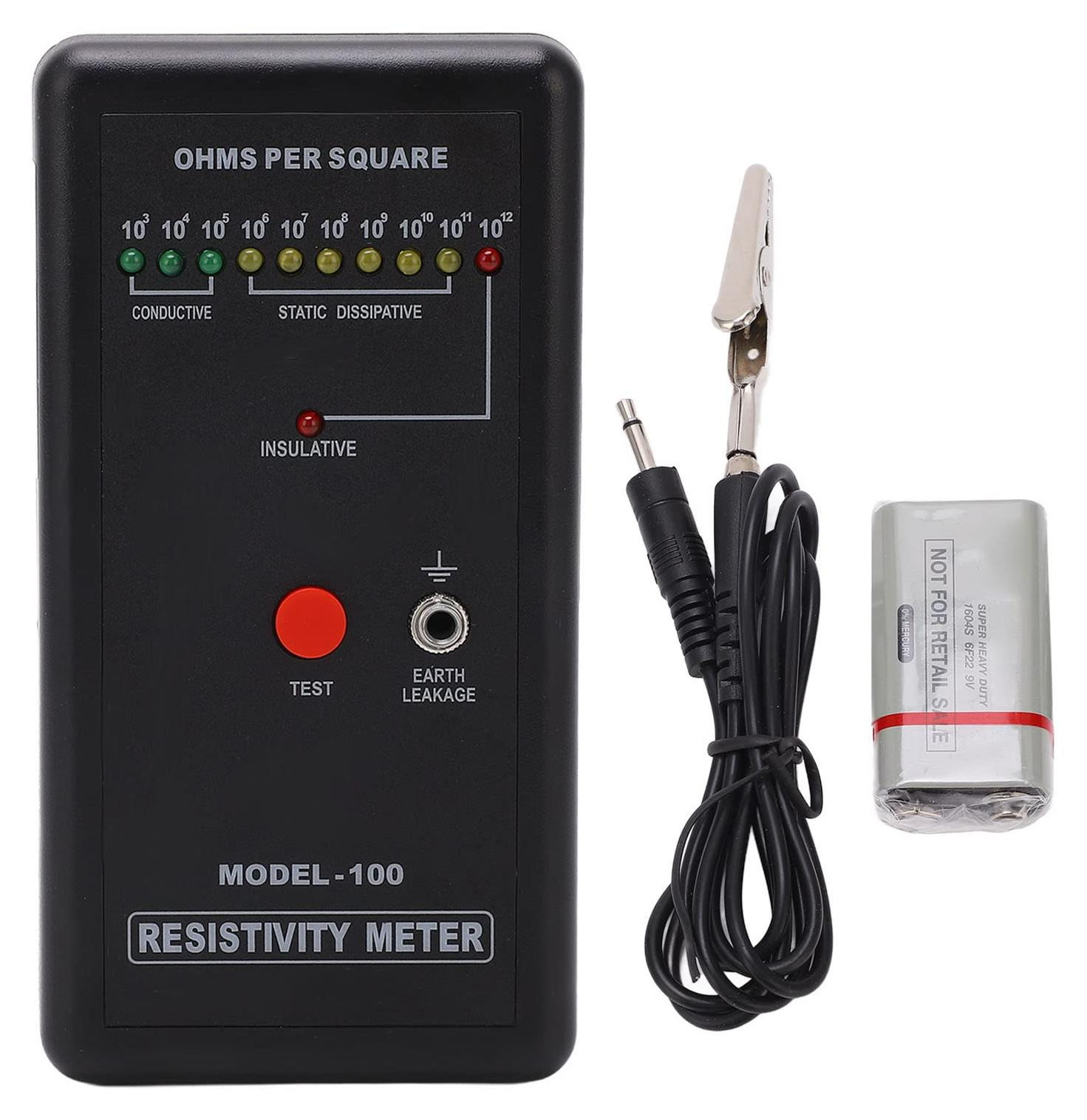 Dripio meetinstrument voor oppervlakte-weerstand, zwart