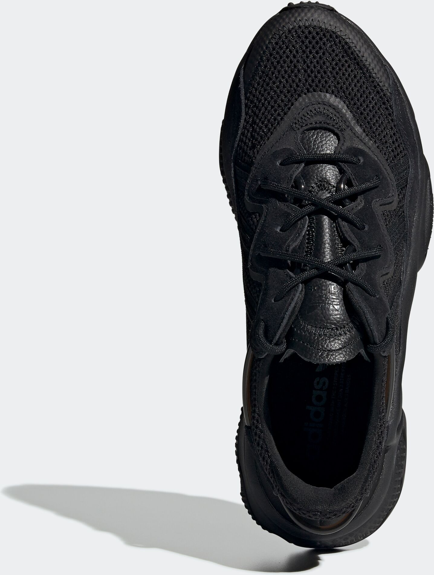 Sneaker ADIDAS ORIGINALS "OZWEEGO", Herren, Gr. 45, Textil, schwarz (core schwarz, core schwarz, grau five), Leder, Textil, Schuhe Sneaker