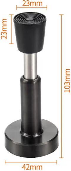 INF Butée de porte hydraulique avec ou sans perçage Le noir 10 cm