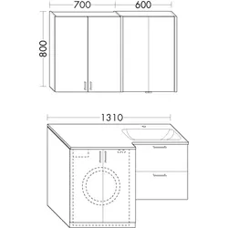 Burgbad Set System 30 Preisgruppe 1 Aqua Eiche Dekor Nachtschwarz/Weiß Velvet, SFHP132F7320C0037 SFHP132F7320C0037