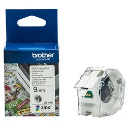 Brother Original CZ-1001 Farbetikettenrolle 9 mm breit, 5 m lang