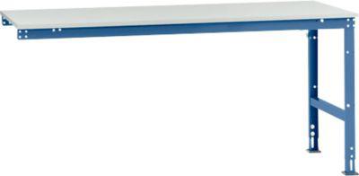Manuflex Ansatztisch UNIVERSAL Standard, Tischplatte Melamin, 2000x1000, brillantblau