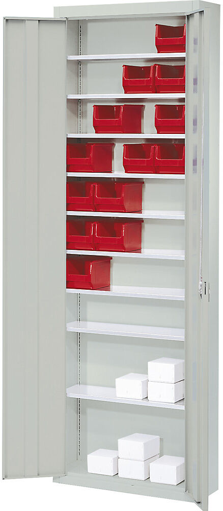 Magazinschrank, ohne Sichtlagerkästen, HxBxT 2150 x 680 x 280 mm, einfarbig, grau mauser