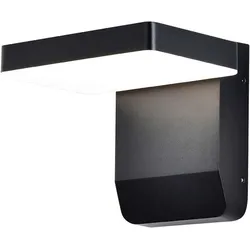 V-Tac, Gartenbeleuchtung, VT11020150B 20W LED Wandleuchte Schwarzer Körper Quadratisch 4000K IP65 (2580 lm, IP65)