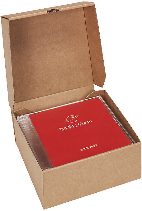 CD-Box, mit Deckel, VE 25 Stk, LxBxH 145 x 130 x 55 mm, für 5 CDs, ab 20 VE ratioform