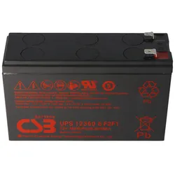 CSB-UPS123606 12 Volt 7 Ah AGM Bleiakku 360Wh, 151x51x98,3mm Faston 4,8 und 6,3mm Hochstromfest