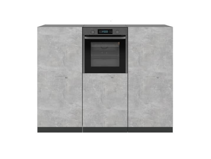 Vicco Küchenblock R-Line , Beton/Anthrazit 180 cm 3 Module · Höhenverstellbare Füße · Robuste Fronten · Mit Backofenschrank · Frei kombinierbar