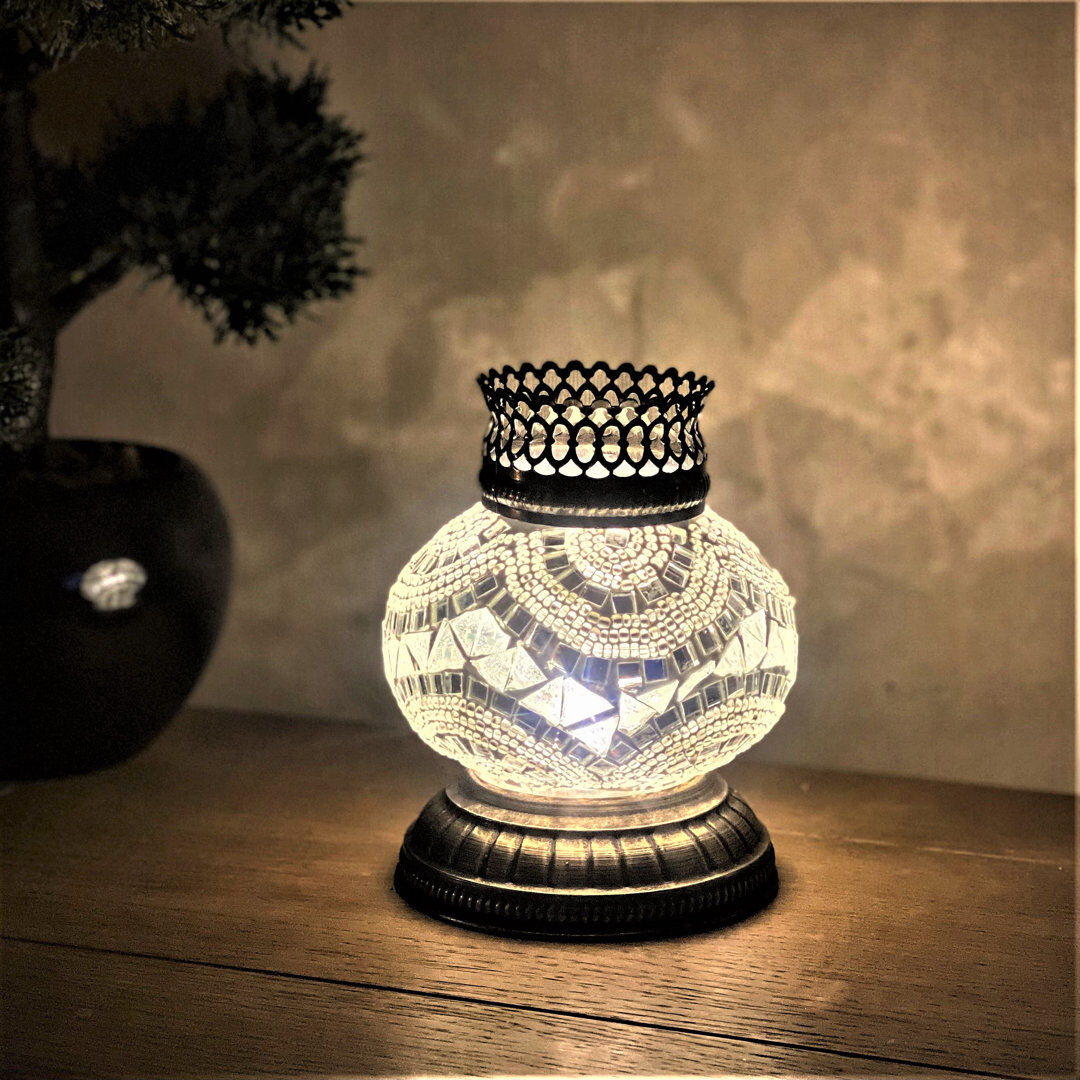 World Menagerie Fredric Iron Tabletop Lantern Bronze 33cm H X 13cm W X 13cm D