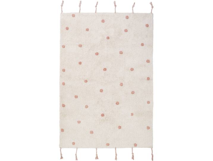 Kinderteppich Matthies Natural Baumwolle Tupfenmuster 100 x 150 cm - Kinderteppich