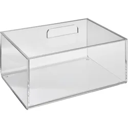 Acrylbox mit Deckel 240 x 175 x 100 mm | aufliegender Deckel, Acryl (PMMA), transparent