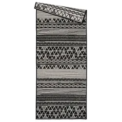 Flachwebteppich in Grau