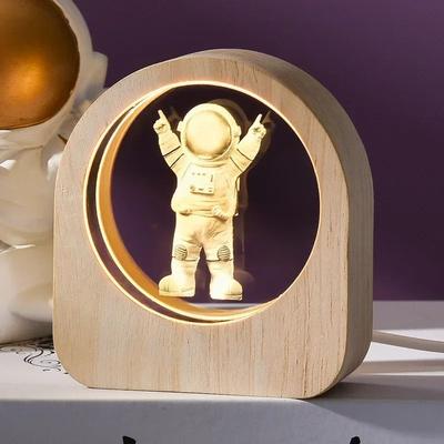 Uplift Essentials 3D Crystal Glass Solar System Engraved Decoration For Desktop And Gift Giving astronaut