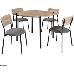HTI-Living, Essgruppe, Tischgruppe Egbert 5-teilig Sonoma (MDF)