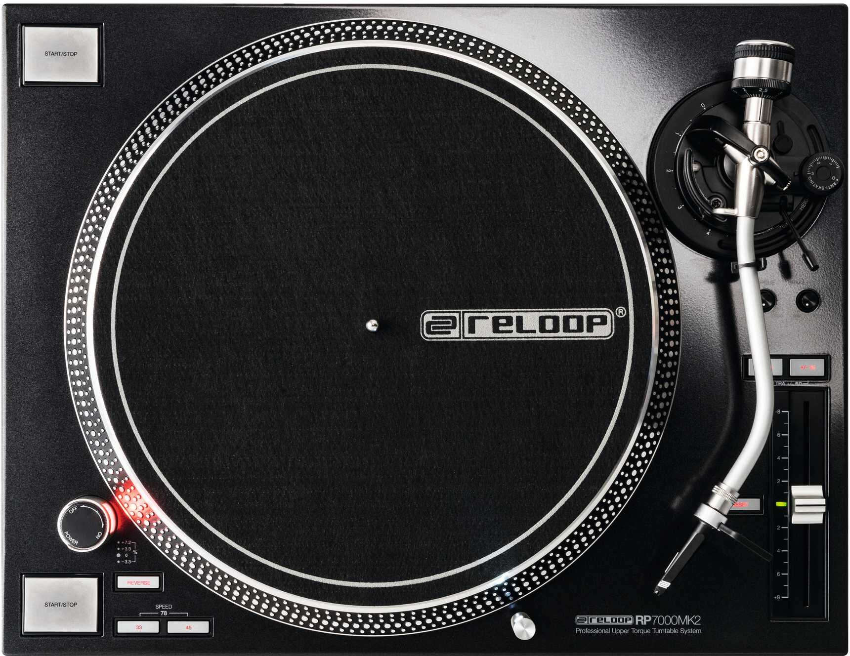 Reloop RP 7000 MK2 Gira-discos DJ Pro com Fader Digital Gira-Discos Profissional para DJ