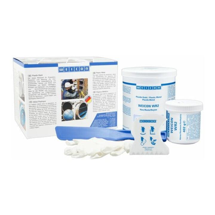 WEICON WR2, mineralisch gefülltes Epoxidharz-System für Reparatur und Spaltausgleich, 2 kg, anthrazit (10350020)