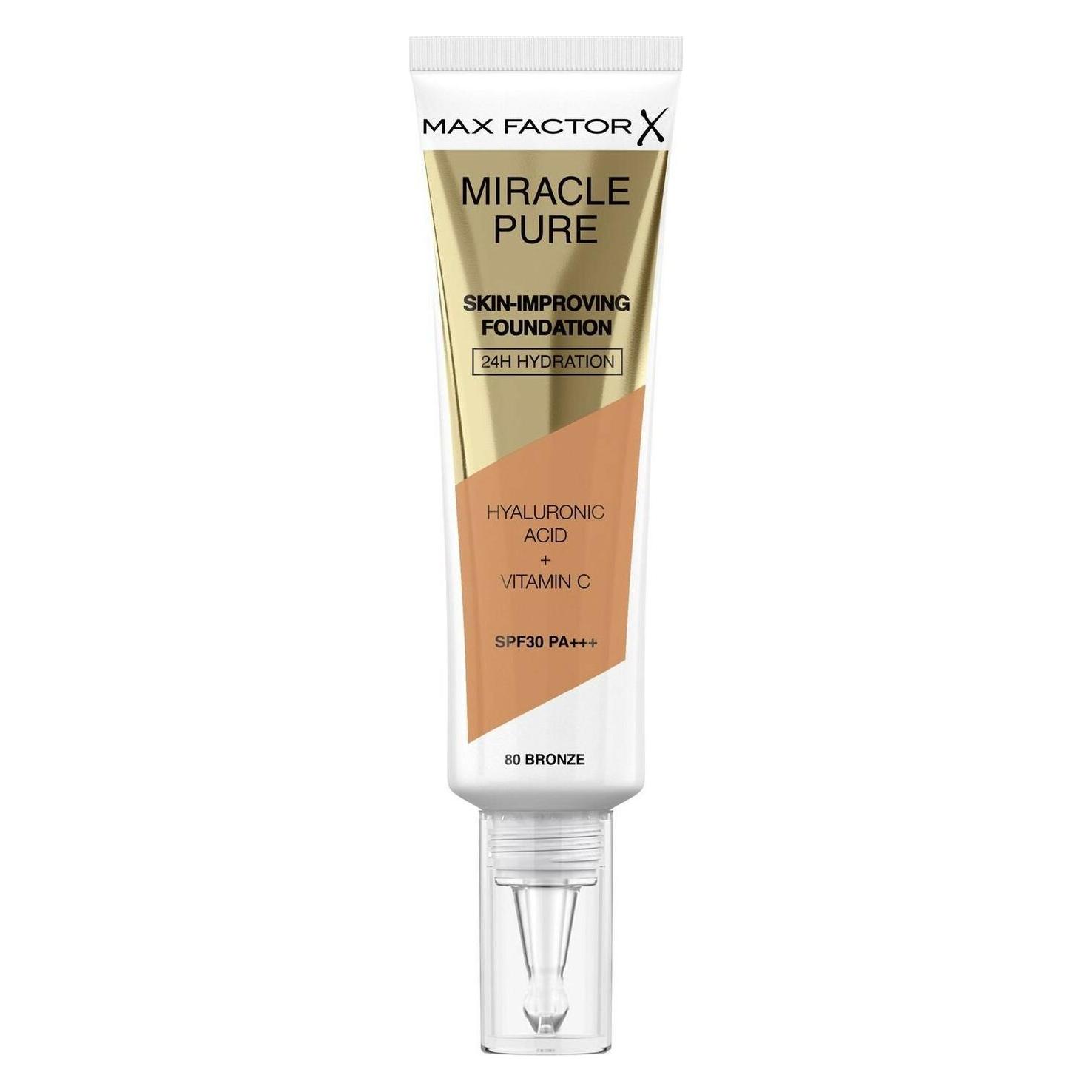 Max Factor Miracle Pure Fond de Teint No 80 (80 Bronze) (99350101487)