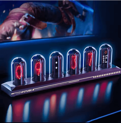 Inspire Picks DIY Nixie Tube Clock Kit IPS Display App Controlled Digital Desk Clock base No Rgb Light usb Plug