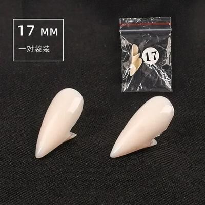 Uplifted Finds 5 Pair Halloween Vampire Fangs Set With Solid Glue Custom Cosplay Dentures 1.7mm 3 Pcs