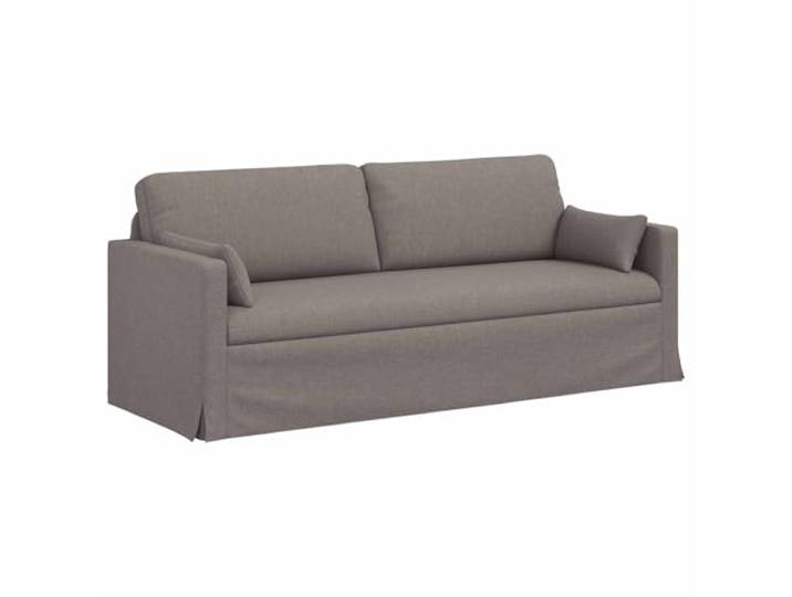 IBUQDDV Modulares Sofa Taupe 198 x 78 x 80 cm Stoff Metallrahmen Modulare Bauweise, atmungsaktive Schaumfüllung, Armlehnen Holzwerkstoff, Bun-Fußbeine Kunststoff, für Wohnzimmer und Lounge