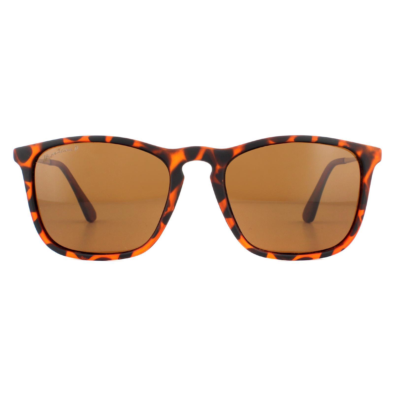 Montana Zonnebril MP34 C Bruin Turtle Rubbertouch Bruin Gepolariseerd