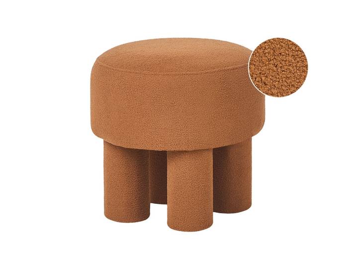 HOCKER Bouclé Orange Canby