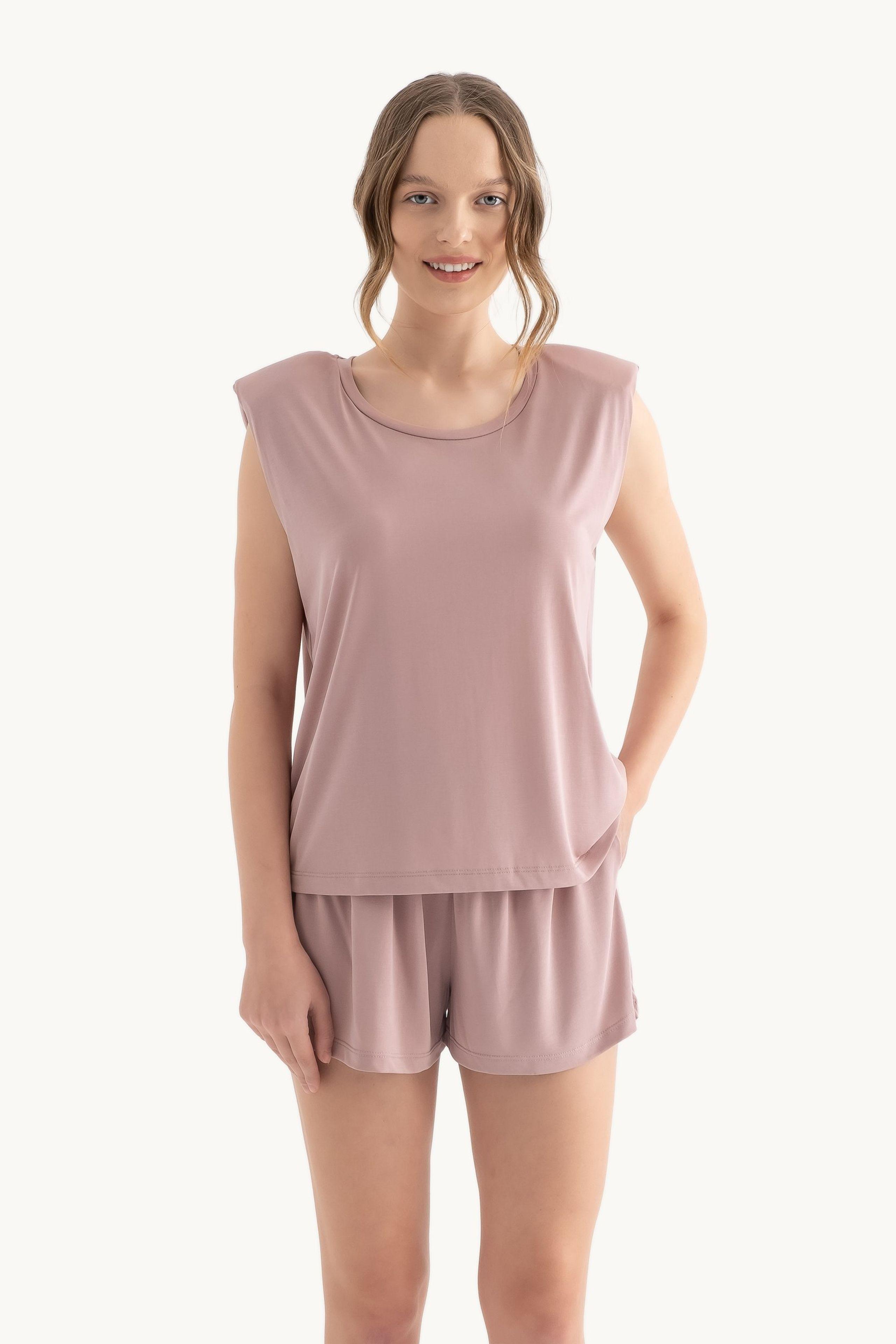Rundhals Rohkante Ärmelloses Tanktop
