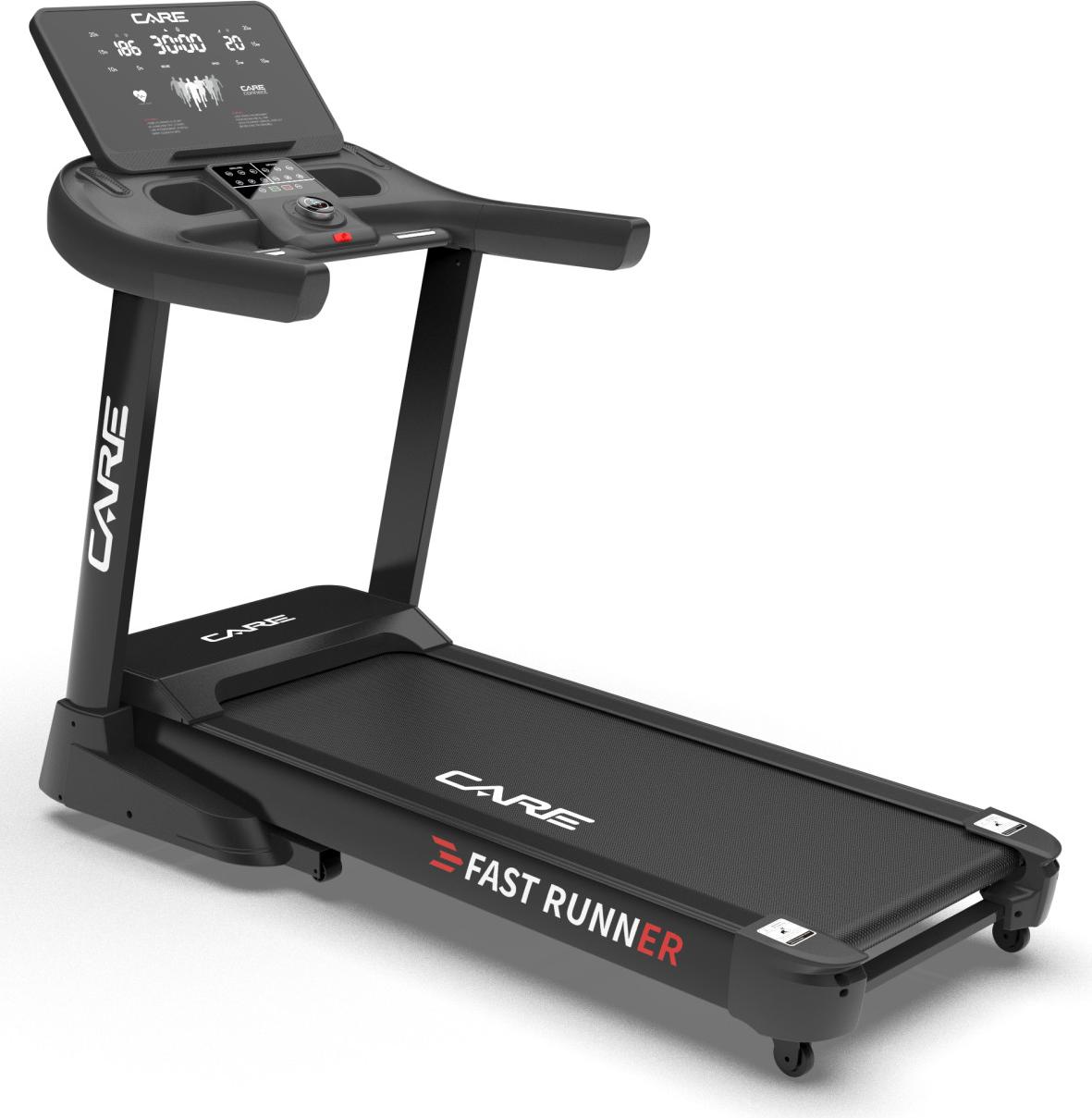 Care Fitness Fast Runner SP, 150 kg, 1 km/h, 22 km/h, Kalorien, Distanz, Geschwindigkeit, Zeit, 3 Benutzer, Schwarz