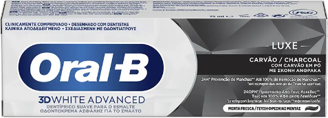 Oral-B 3D White Luxe Charcoal Toothpaste 75 ml