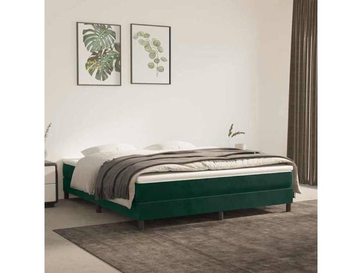 NGM - NEUF Cadre de lit à ressorts - Vert foncé - Structure de lit 2 PLACES - 160x200cm velours 983 677834817936