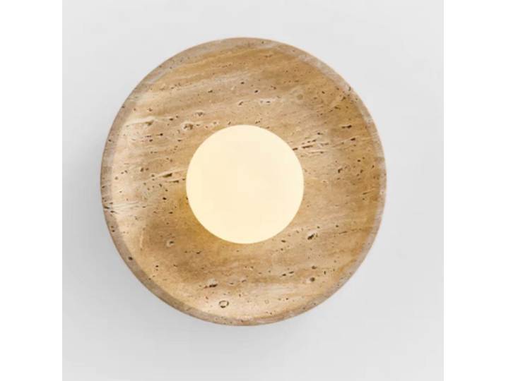 Pierre mur LED lumière chevet chambre lampe nordique moderne travertin applique murale décor allée couloir applique salon